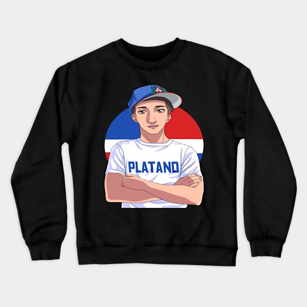 Republica Dominicano Strong Platano Dominican Republic Flag Crewneck Sweatshirt by Noseking